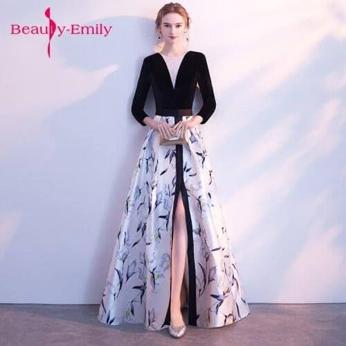 Robe de Soiree Longue Real Kaftan Dubai Black Long Sleeve A-line Evening Dresses 2018 Formal Evening Gowns China Vestido Longo