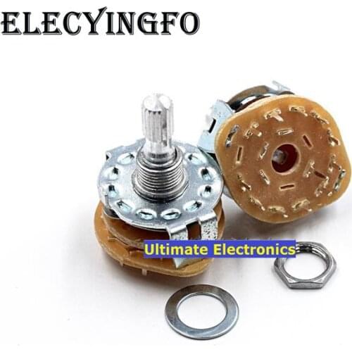 2pcs RS25 band switch switch potentiometer rotary switch 1 Pole 11 Position