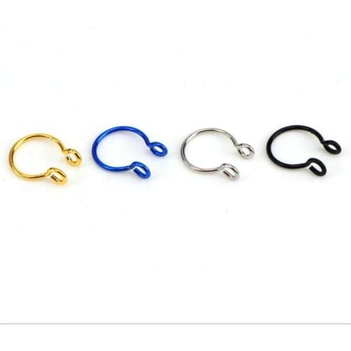 2018 New Arrival Gold Color Nose Ring Earring Body Piercing Fake Nose Rings & Studs For Women Men Ear Clip Non Piercing Jewelry