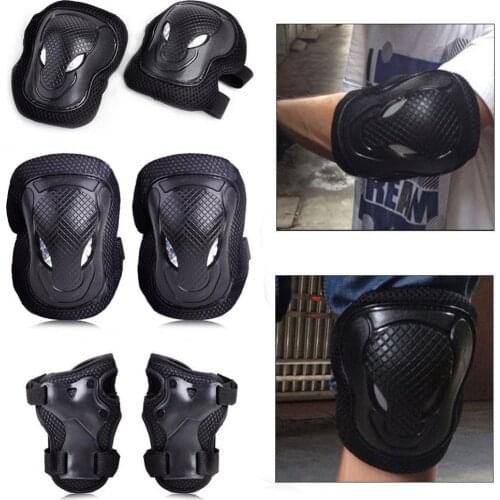 6Pcs Kids Knee Elbow Pads Protective Gear Set Wrist Guard for Outdoor Sports Skating Cycling Bike Rollerblading Scooter