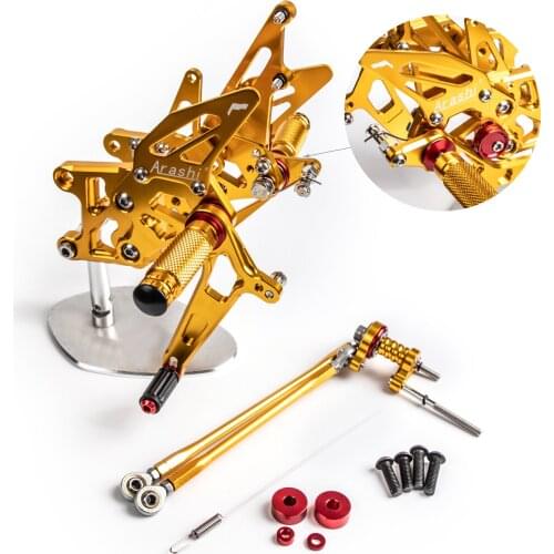 Areyourshop For HONDA CBR600RR CBR 600 RR ABS 2009-2015 Rearset Rear set Footpegs Adjustable Peg Pedal Motorcycle Footrests