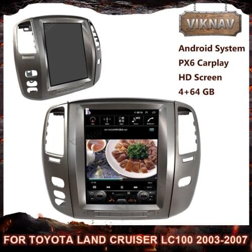 Car Radio For TOYOTA LAND CRUISER LC100 2003-2007 Android GPS Navigation multimedia Player tape recorder Stereo Vertical Screen