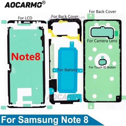 For Samsung Galaxy Note 8 Note8 SM-N9500 Full Set Adhesive Tape LCD Screen Back Battery Cover Frame Camera Lens Sticker Glue