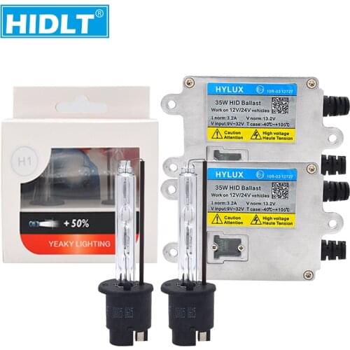 HIDLT Full Set Hylux Yeaky Xenon HID Headlight Kit H1 H3 H7 H8 H11 D2H 5500K 4500K 6500K AC 12V 24V Slim HID Ballast Retrofit