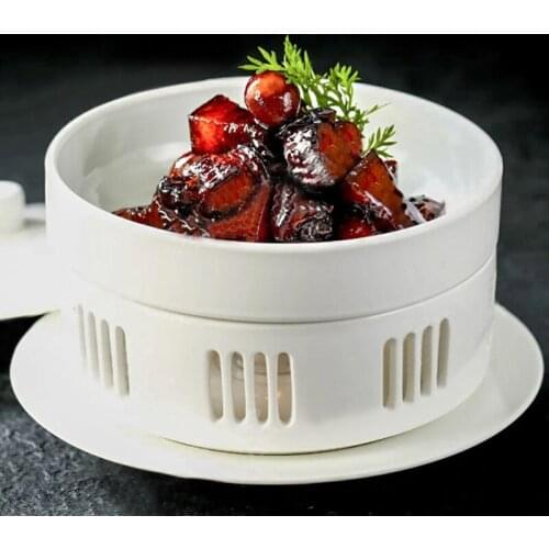 Ceramic Tableware Dinner Plate Heating Furnace Dishes Restaurant Featured Disk Hot Dish Can Be Heated Plate Decorated Tableware