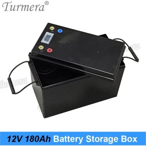 Turmera 12V 180A Battery Storage Box with LCD Display for 4Pieces 280Ah 310Ah 320Ah 3.2V Lifepo4 Battery Solar Energy System Use