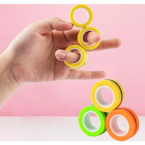 Funny Fidget Spinner Magnetic Bracelet Ring Unzip Toy Magic Ring Props Tools Anti Stress Figet Toys Stress Child Toys Relief