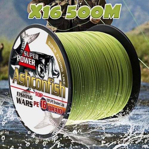 Multifilament pe fishing line 16 Strands braided 500M hollowcore 20-500LBS thread line 0.20-2.0mm super saltwater fishing cords