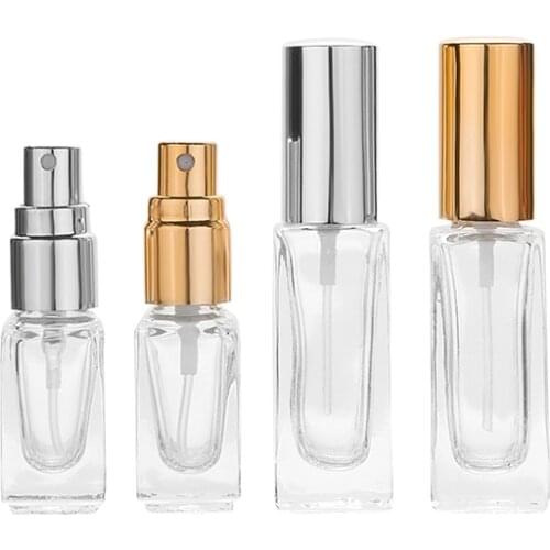 3/6/9 ML Refillable Perfume Bottles Press Spray Bottle Empty Bottles of Essential Oils Portable Glass Spray Bottles Travel Use