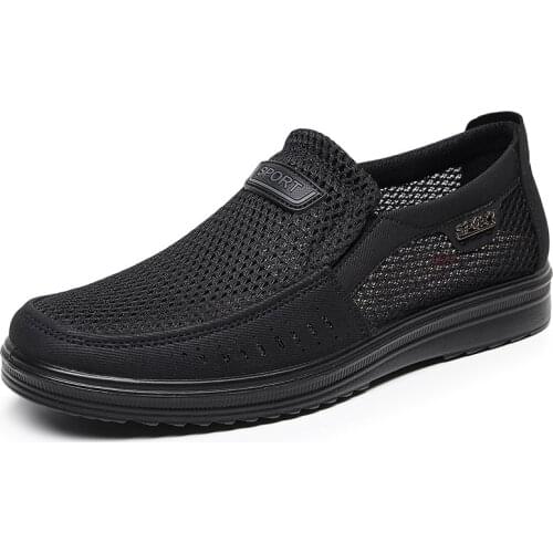 Mens Casual Shoes Men NEW Brand Summer Style Mesh Flats Shoes for Men Loafers Leisure Shoes Breathable Comfortable Footwear 47