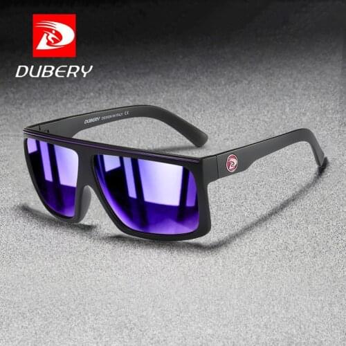 DUBERY Brand Mens Polarized Sunglasses Square Frame Glasses Suitable For Traveling Fishing UV400 Lens Protection D818