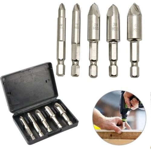 5Pcs Damaged Screw Extractor Remove Set Easy out Bolt Screws Extractors Drill Bits with Black Box