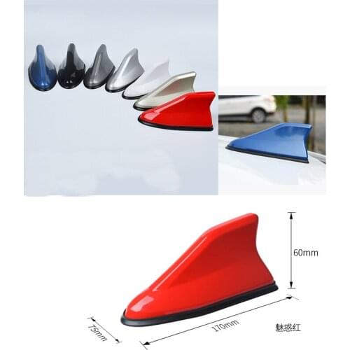 New 1 Pc Universal FM Signal Amplifier Car Radio Aerials Shark Fin Antenna Car Roof Decoration Auto Side Replacement 6 Colors