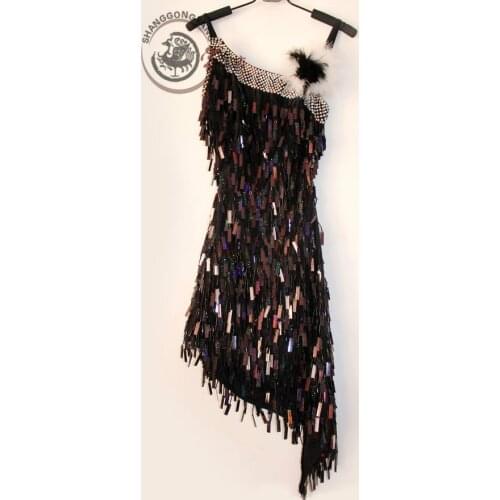 New style Latin dance costume sexy senior sequins latin dance dress for women latin dance competition dresses S-4XL