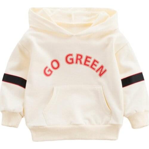 New Style Hooded Cordless Hoodies for Boys and Girls Letter Printing Baby Boy Clothes Kids Clothing New Fashion Comfortable