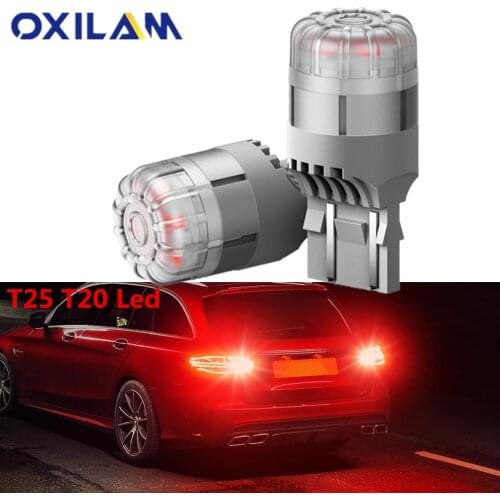 OXILAM 2pcs 3157 T25 P27/7W Led Car Light Brake Tail Lamp For Nissan Frontier Pathfinder 7443 T20 WY21W Led Bulb Car Signal Lamp
