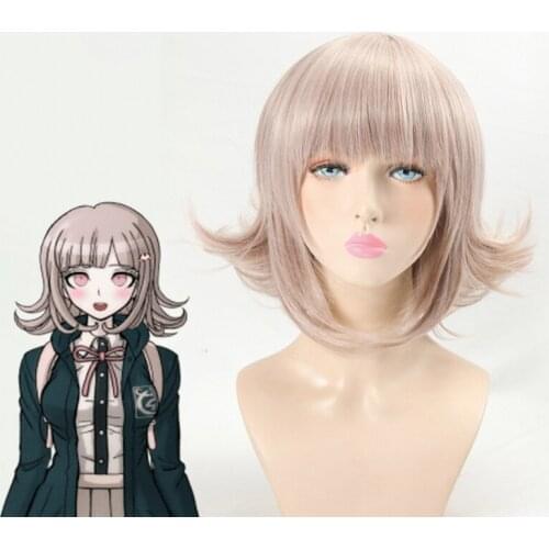Game Danganronpa Cosplay Wigs Nanami ChiaKi Cosplay Wig Heat Resistant Synthetic Wig Halloween Carnival Party Women Cosplay Wig