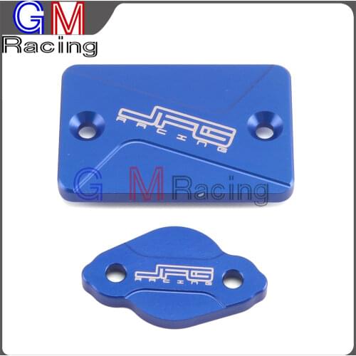 CNC Aluminum Front Rear Brake Reservoir Fluid Cover For YAMAHA Tricker XG250 SEROW250 XT250X WR250R WR250X Motorcycle Dirt Bike