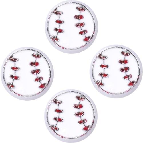 F321 New Style 20pcs Sports Baseball Floating Charm For Living Photo Locket Women Jewelry