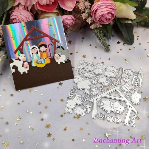 Christmas, The birth of Jesus Metal Cutting Dies Stencils for DIY Scrapbooking/Photo Album Decorative Embossing DIY Paper Cards