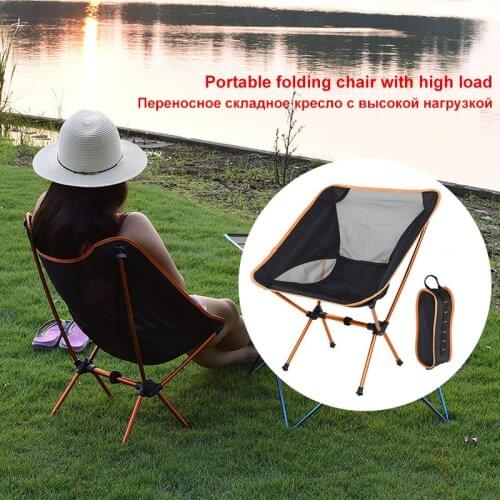 Ultralight Folding Camping Chair Fishing BBQ Hiking Chair Picnic Chair Portable Outdoor Tools Travel Foldable Beach Moon Chair