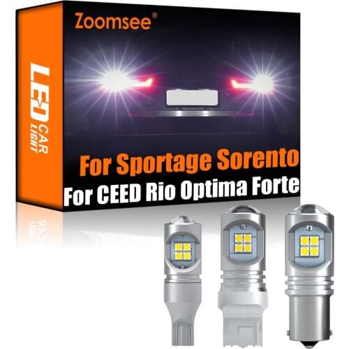 Zoomsee 2Pcs White Reverse LED For KIA Sportage 2 3 4 Sorento JC CEED Rio Optima Soul AM Forte Canbus Exterior Backup Tail Light