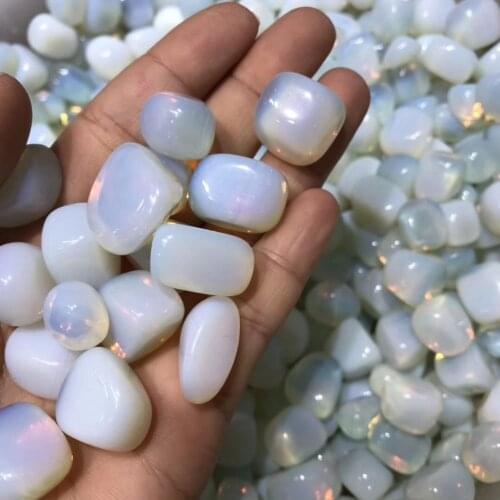 100-500g opal crystal tumbled stones quartz gemstones natural minerales feng shui healing crystal decoration