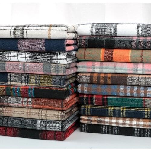 150cmx50cm Spring Autumn Winter Sanding Plaid JK Shirt Fabric British Style Plaid Skirt Jacket Pants DIY Clothing Sewing Fabric