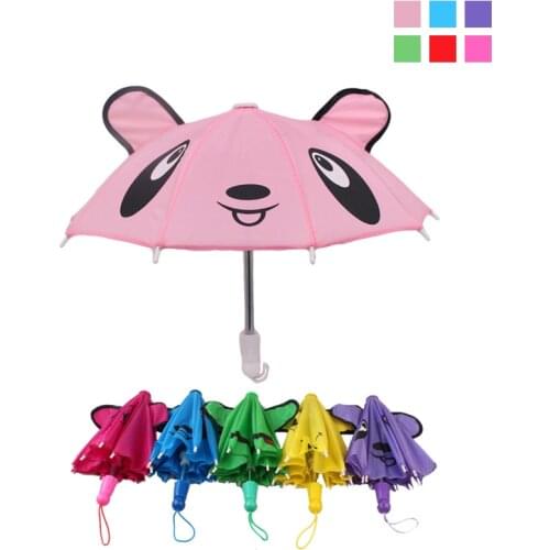 18 inch American cute girl doll sun umbrella also suit for raining day doll accessories Random colour Diy Dress up