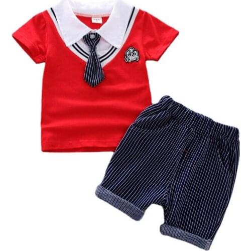 New Summer Fashion Baby Clothes For Boys Clothing Children Cotton T-Shirt Shorts 2Pcs/Set Toddler Casual Costume Kids Tracksuits