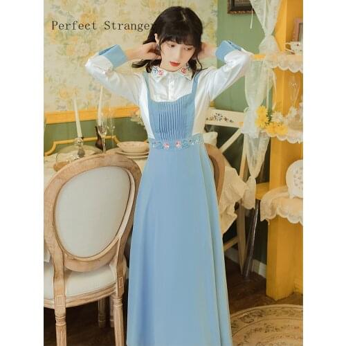 2020 Autumn Winter New Arrival Hot Sale Turn Down Collar Long Sleeve Women Long Dress