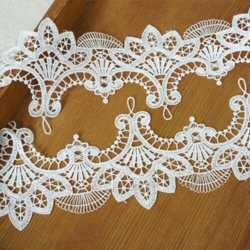 3.26'' Venice Lace Trim Flower Bud Trim Retro Victorian In Off White For Altered Couture Cuffs Clutch Jewelry Accessories 2019