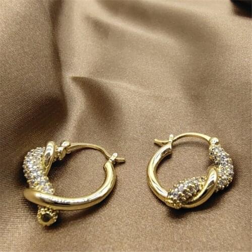 3 Pairs High quality Golden plated zirconia earrings women jewelry Drop earrings Gift for women jewelry Dangle earrings