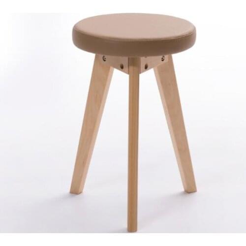 30*47cm Wooden coffee stool PU leather Stool Round stools