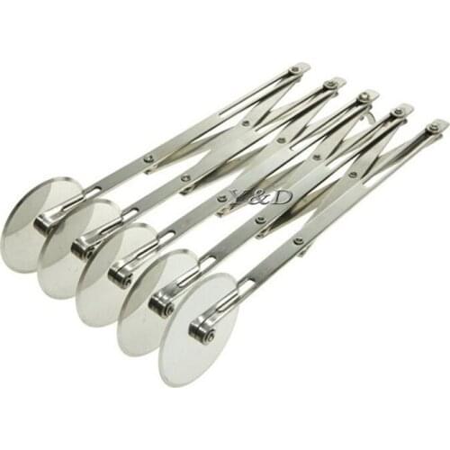 5 Wheels Stainless Steel 304 Adjustable Pisa Pizza Pasta Knife Flexible Pastry Cutter Dough Divider Cokking Tool Roller