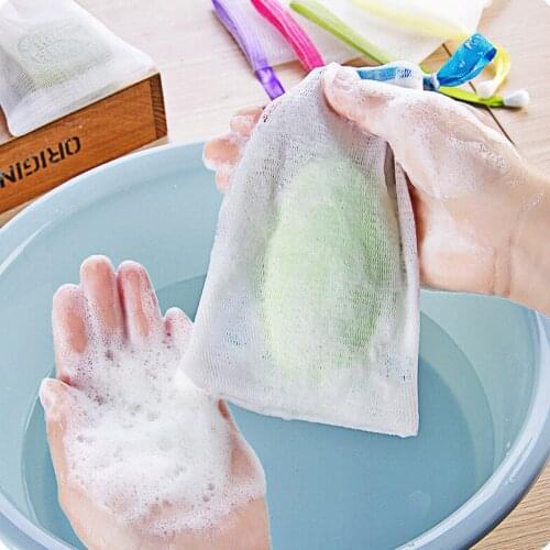 5PCS Soap Mesh Bag Suds Maker Net Bags Hygienic Non-toxic Sack Bath Pouches Holder Skin Clean Tool banho spa accessories banyo
