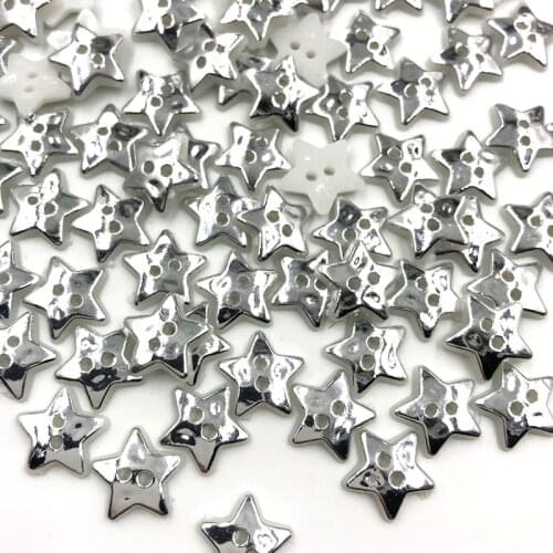 50pcs 12mm Silver Plastic Buttons/craft/Sewing 2 holes Kids DIY access lots Mix PH301