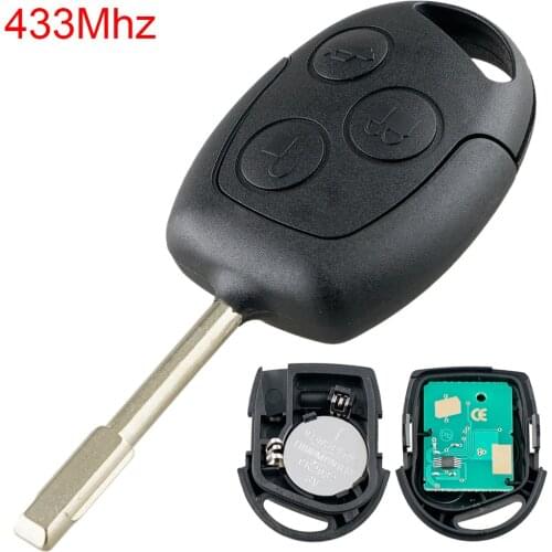 Auto Remote Car Key Replacement 433Mhz 3 Button Car Remote Key with FO21 Blade Fit for Ford Fusion Focus Mondeo Fiesta Galaxy