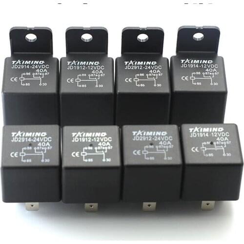Car relay changeover relay JD1914 DC12V 5 feet smooth shell / plastic handle shell / sealing glue
