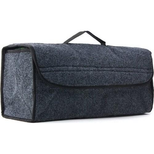 Car Storage Box Non Slip Fireproof Trunk Organizer Portable Folding Felt Cloth Storage Box Case Auto Interior Stowing Tidying