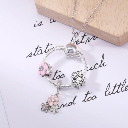 BAOPON Silver Plated Jewelry Collier Flower Statement Pendant Necklace For Women Lovers Fashion Gift Special Offer