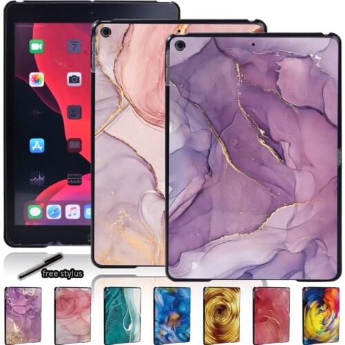 Watercolor Series Slim Tablet Case for Apple IPad (7th/8th Gen) 10.2/Mini 1/2/3/4/5/iPad 2/3/4/iPad(2017/ 2018) + Free Stylus