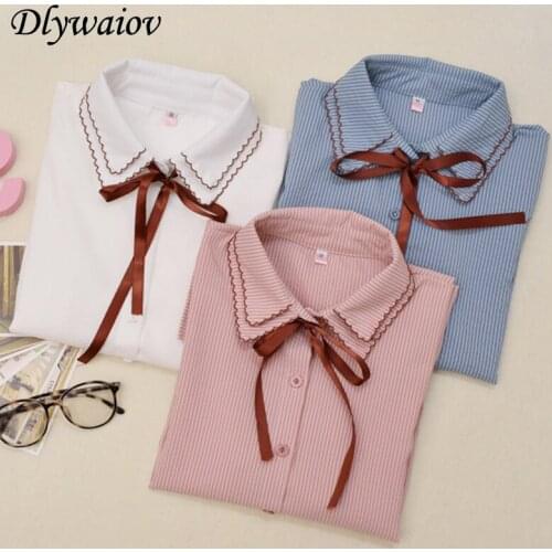 Стильные блузки Dlywaiov China At AliExpress