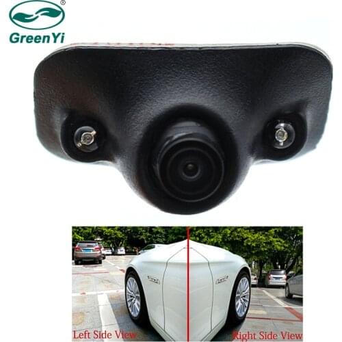 GreenYi Mini HD Night Vision Car Front Side View Camera with 2 IR LED Blind Spot Area Shooting Waterproof