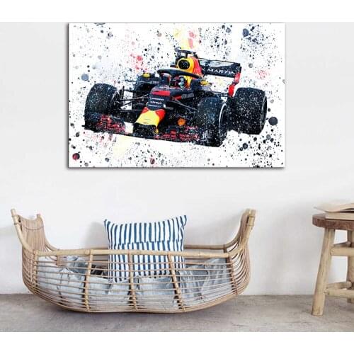 HD Printed Black Cartoon Racing Car Canvas Painting Modern Living Room Wall Art Posters Home Decor Modular Pictures Framework