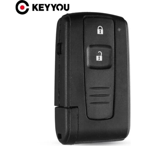 KEYYOU 10x 2 Button Remote Smart Car Key Cover For Toyota Prius 2004 - 2009 Corolla Verso Camry With Uncut Blade