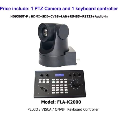 Keyboard Joystick Controller PTZ 30x Live Streaming Broadcasting Camera for Church Telemedicine Event