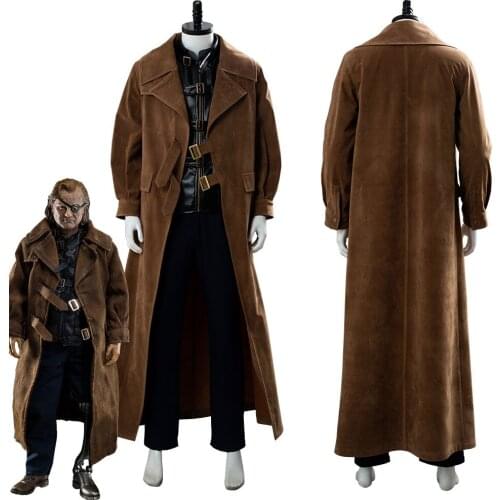 Alastor Moody Cosplay Costume Outfit Uniform Trench Coat Full Suit For Adult Men Halloween Carnival Costumes