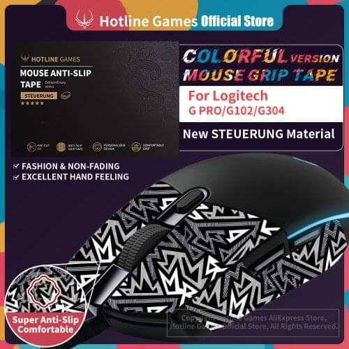 Hotline Games Mouse Grip Tape for Logitech G203,G305,G102,G304,G Pro Gaming Mouse Anti-slip Tape [Color-Ice Peak]