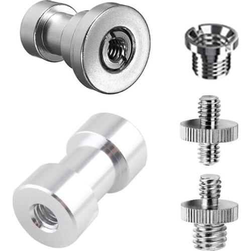1Set 1/4\" 3/8\" Metal Screw Kits Tripod Mount Convert Adapter Flash Light Stand June